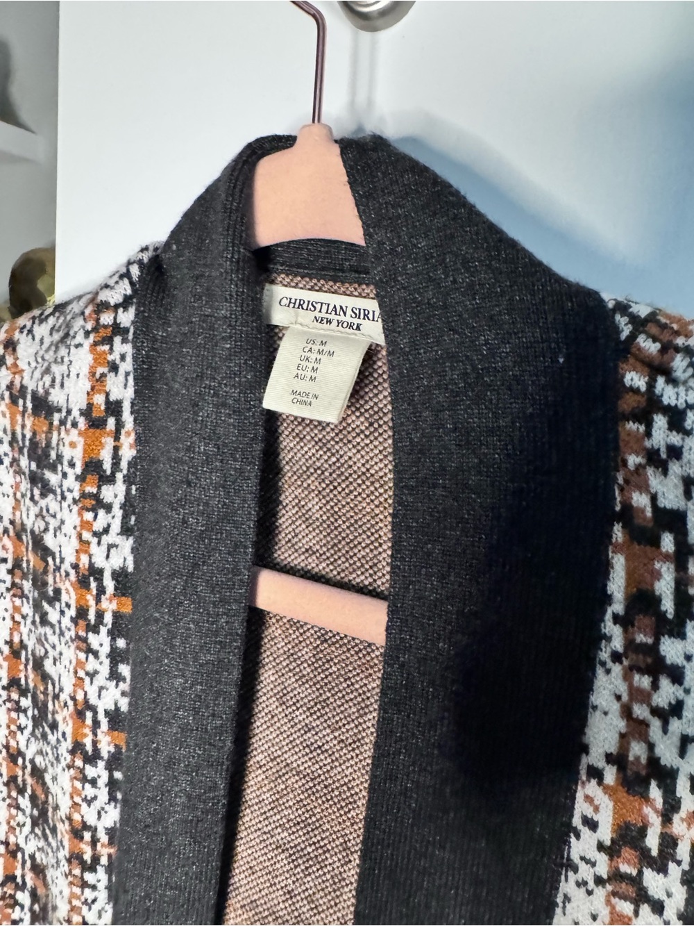 Christian Siriano New York Plaid Longline Open-Front Cardigan – Size Medium - Picture 4 of 5